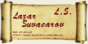 Lazar Suvačarov vizit kartica